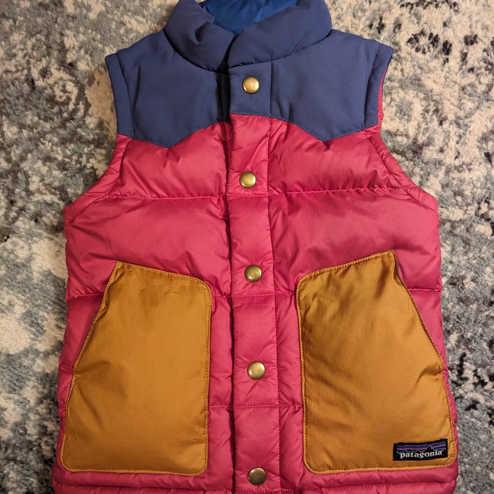 Patagonia Girls Puffer Vest 4t Pink Purple